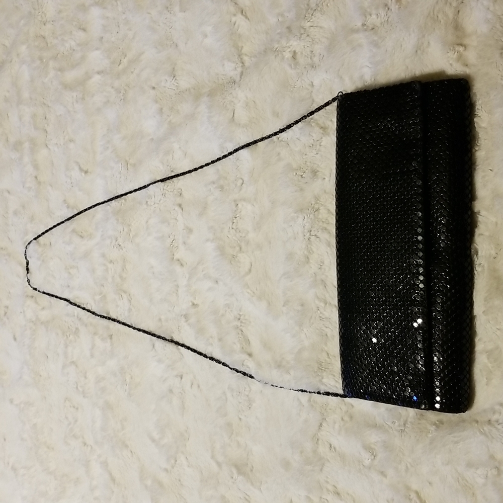 Black Sequin Metallic Purse Clutch